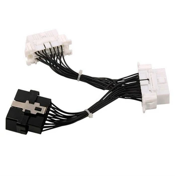 

Quality A Newest OBD 2 Y Splitter Extension Cable OBD2 16PIN Male to Female ELM327 Electronic Wire Connector