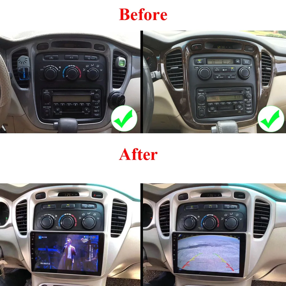 Автомагнитола 2 DIN для Toyota Highlander 2000 2007 мультимедийный плеер с навигацией GPS
