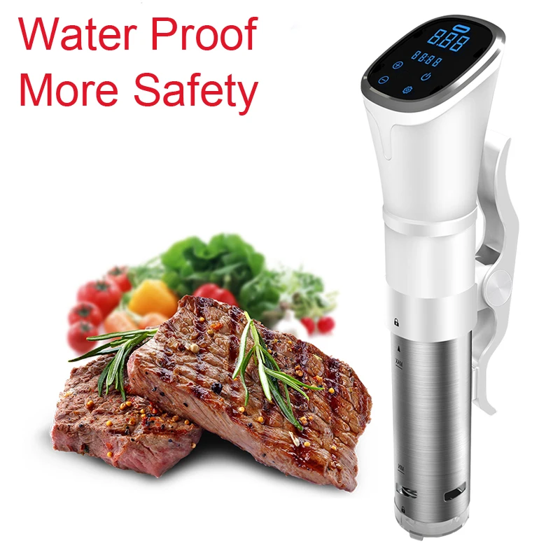 

2KG 1800W Vacuum Slow Sous Vide Food Cooker Powerful Immersion Circulator LCD Digital Timer Display Stainless Steel IPX7