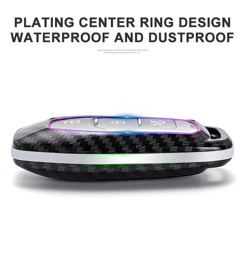 Carbon Fiber Car Smart Key Cover Case Fob Ford Fusion Mondeo Mustang F-150 Explorer Edge Protect Shell 2018 2021 Accessories - H28f107e99c144e02bfc2c24d8547544dV