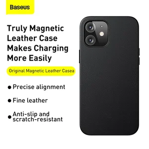Image 2 - Baseus المغناطيسي حالة ل فون 12 برو ماكس جلد كامل غطاء المغناطيسي الهاتف حالة الغطاء الخلفي ل فون 12 البسيطة برو برو ماكس