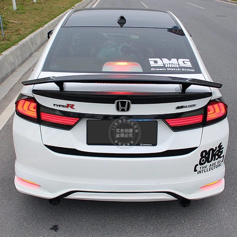 for Honda City Spoiler High Quality Abs Material Car Rear Wing 