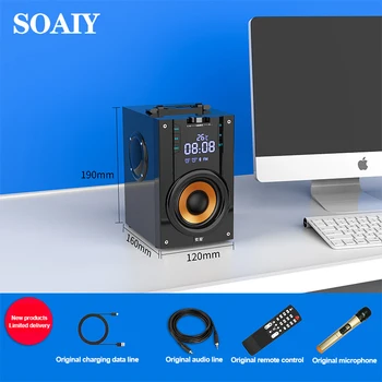 

SOAIY Portable Bluetooth Speaker Larger power Column outdoor Loudspeakers Subwoofer computer speaker of Music center with remote
