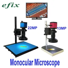 13MP HDMI VGA /22MP 38MP HD USB TF Monocular Microscope Digital Camera Lens 56 LED Light Workbench Stand Repair Phone Soldering