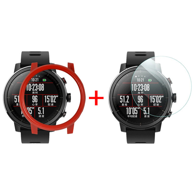Protective Ceramics Soft Film For Xiaomi Huami AMAZFIT 2/2S Stratos Watch Screen Protector PC Case Cover Smart Accessories