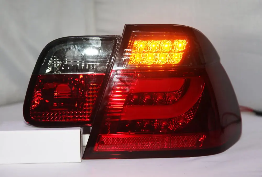 4 Pieces For BMW E46 3 Series 320 328 325 330CI LED Tail Lamps Back Lamp Rear Light 2001 to 2005 Year Red Black Color