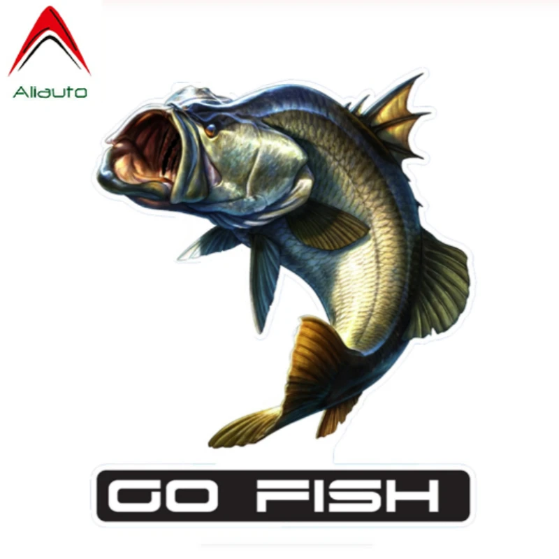 Aliauto модная наклейка на автомобиль Go Fishing Авто Внешние аксессуары виниловая