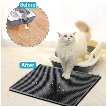 

Waterproof Pet Cat Litter Mat Double Layer Litter Cat Bed Pads Trapping Pets Litter Box Mat Pet Product Bed For Cats House Clean