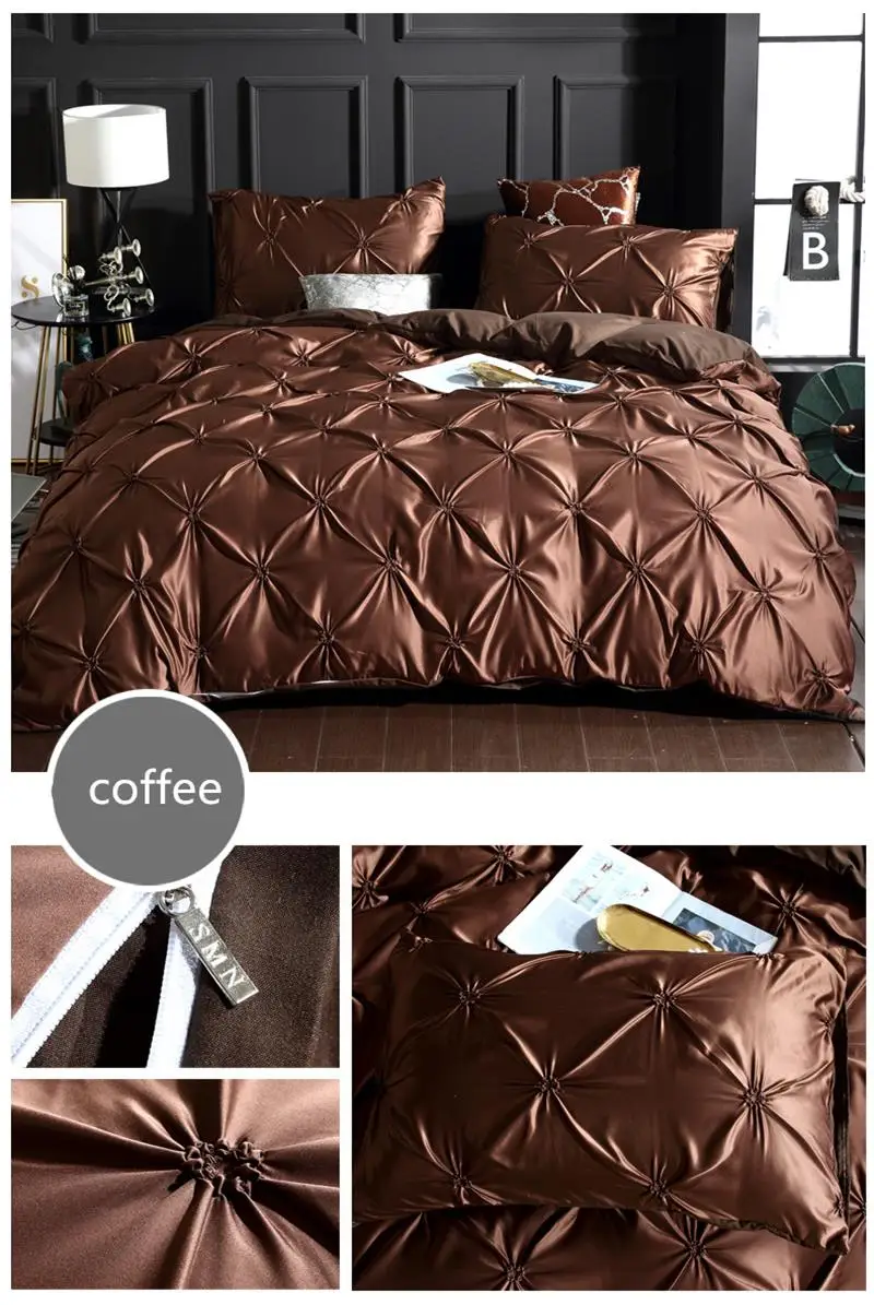 LOVINSUNSHINE, роскошный Шелковый комплект постельного белья, королевское одеяло, набор постельного белья, пододеяльник, набор UO01