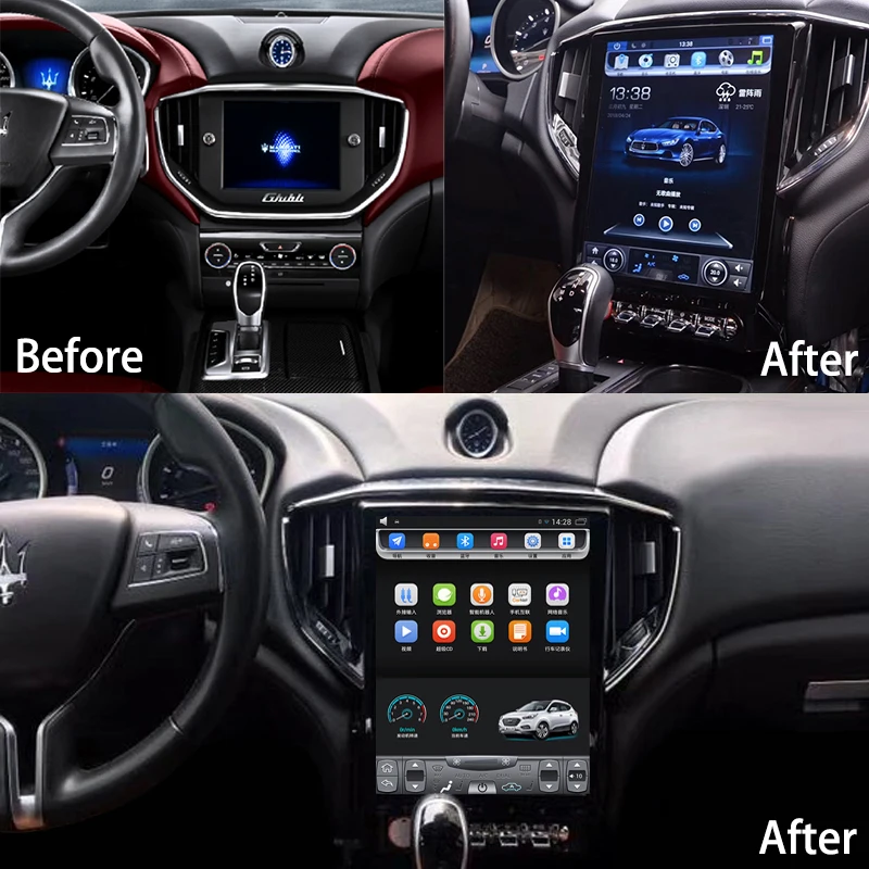 LiisLee Автомобильный мультимедийный GPS HiFi аудио Радио Стерео 12 "экран для Maserati Ghibli