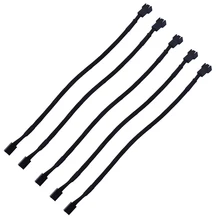 5 шт. Профессиональный провод рукавами компьютер расширение Плетеный мощность 3 Pin 27 см вентилятор удлинитель Разъем аксессуары чехол