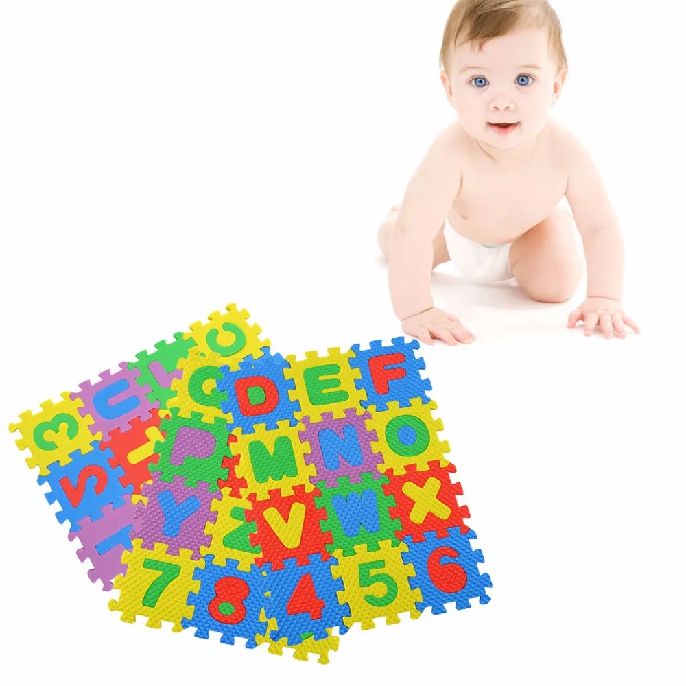 

A-Z Alphabet Letters Numeral Foam Mat Play Mat Colorful Puzzle Kid Educational Toy Popular New Drop Shipping