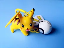 Anime Pokemon Go Keychain PVC Cartoon Doubel Side Pocket Monsters Pikachu Mewtwo Figure Key Chain Keyring Kids Cute Trinket Gift 3d anime pokemon key ring pikachu keychain pocket monsters key chain holder pendant mini cartoon figure toys keyring k1725
