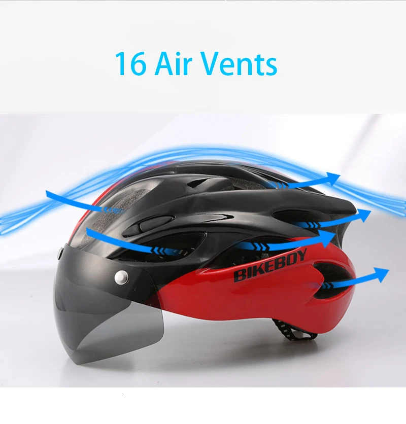 Велосипедный шлем с очками, защищенный от насекомых, сетчатый шлем-интеграл, дорожный горный велосипед, защитный колпачок, велосипедный шлем с близоруким окуляром
