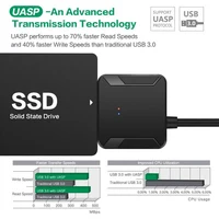 sata כבל SATA כבל מתאם USB המר 3.0 עם Plug עבור 2.5 / 3.5 אינץ המר HDD כונן קשיח USB SATA כבל מתאם SATA ?????????? יו אס בי (5)