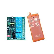 4ch ac 220v rf sem fio interruptor de sistema de luz de controle remoto hi-q 315/433mhz transmissor interface recarregável