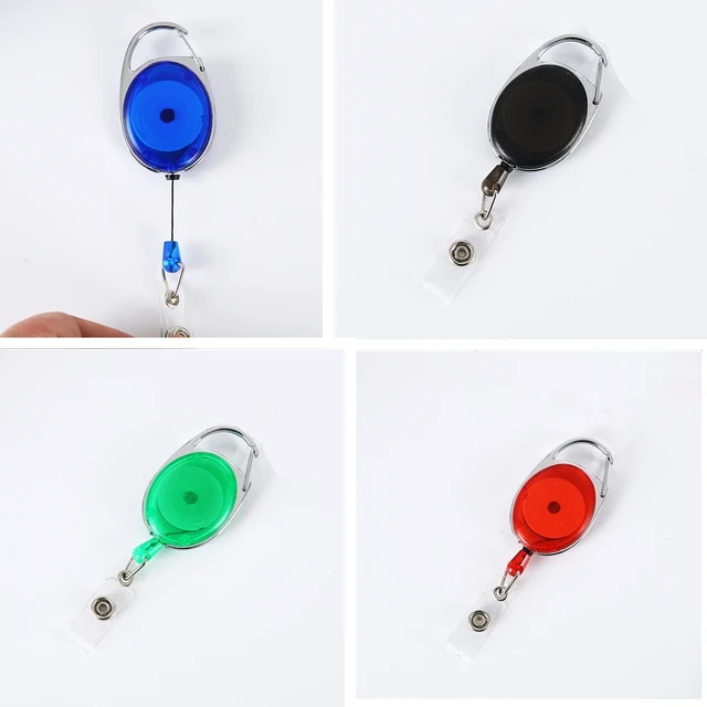 Fashion Retractable Badge Reel Alloy Plastic Unisex Id Card Work Badge  Lanyard Name Tag Card Holder Key Ring Chain Clips - Card & Id Holders -  AliExpress