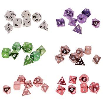 

7Pieces Alloy Polyhedral Role Playing Game Dices with Box for RPG Toy