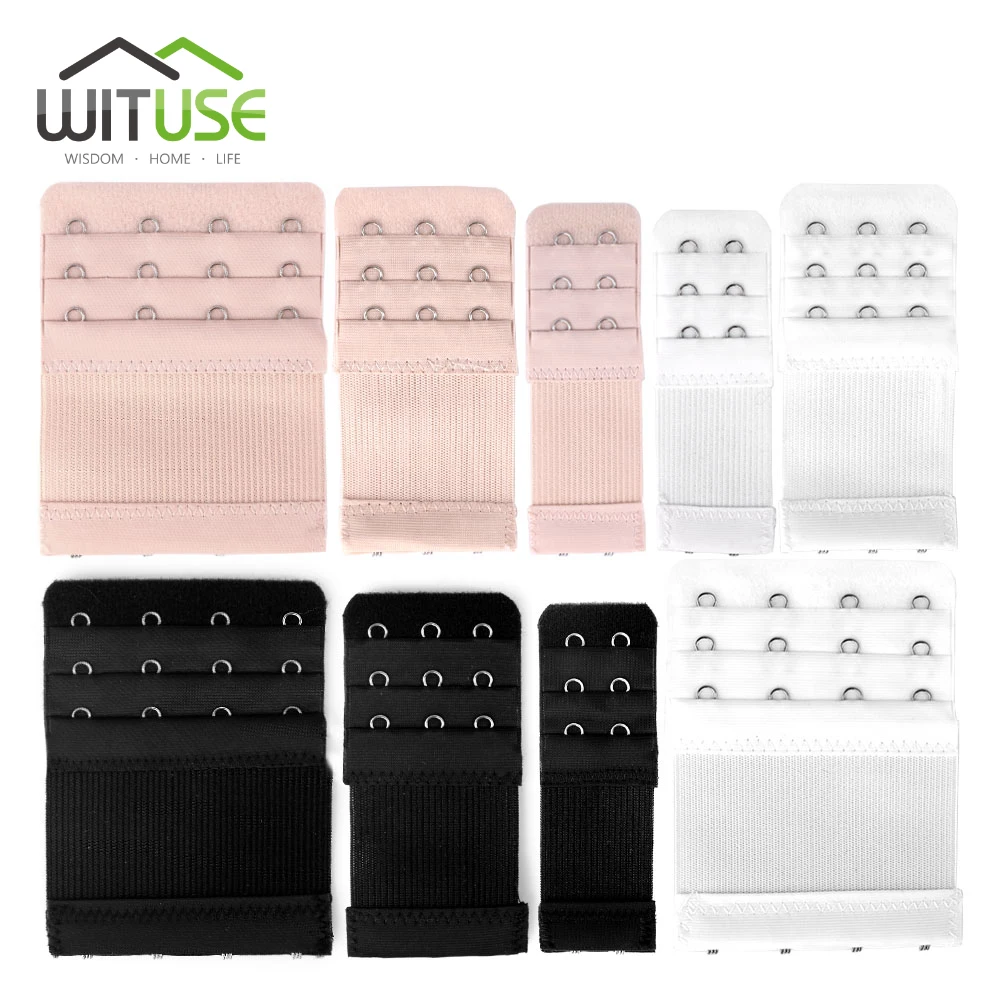 2/3/4 Adjustable Hook Bra Extender Clip Lengthened Belt Buckle For Women's Elastic Bra Strap Replacement