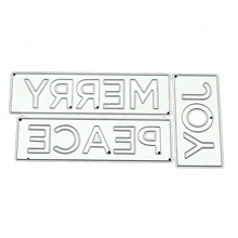 Новые металлические Вырубные штампы с надписью «merry joy» для поделок, поделок, вырубки для поделок, бумажные карты для скрапбукинга, украшения