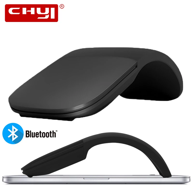 Kaufen CHYI Stille Bluetooth 4,0 Maus Wireless Arc Touch Roller Mäuse Ultra Dünne Laser Computer Gaming Faltbare Mause Für Microsoft PC