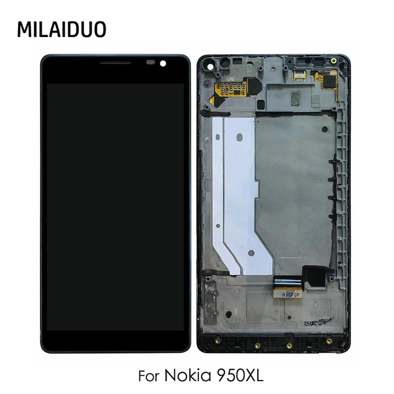 ЖК-дисплей для microsoft Nokia Lumia 950XL RM-1116 сенсорный экран дигитайзер сборка черный с рамкой для Nokia 950 XL lcd 5,7"