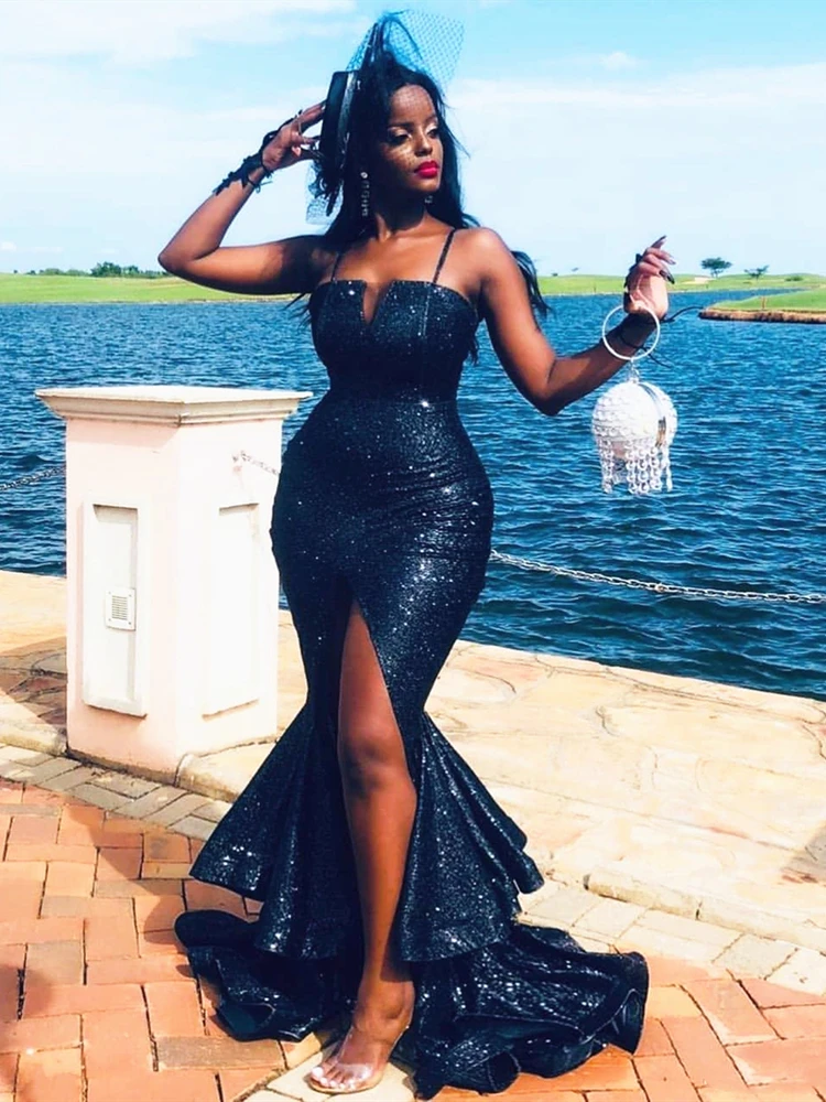 2019-aso-ebi-arabic-navy-blue-sexy-evening-dresses-spaghetti-mermaid-prom-dresses-high-split-sequined-formal-p   arty-bridesmaid-pageant-gowns - 副本