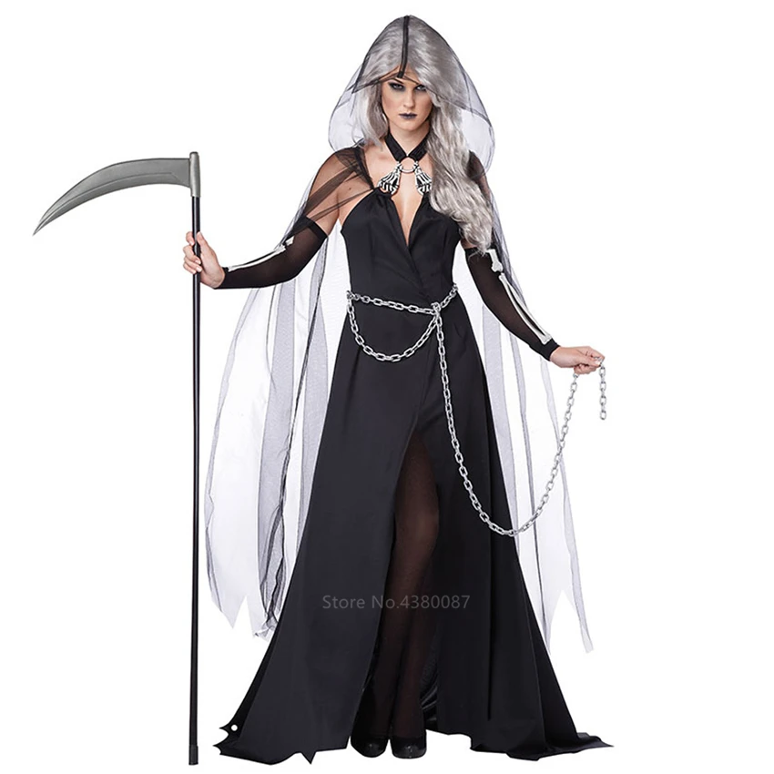 Ведьма страшные костюмы на Хеллоуин костюмы на карнавал вечерние Disfraz демон вампир дьявол сцена костюмы для Хэллоуина для женщин