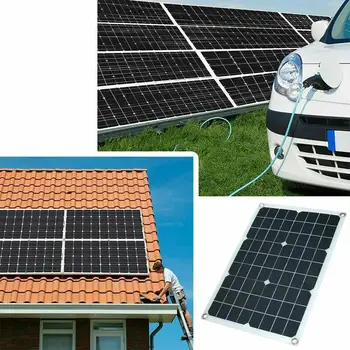 

50W Solar Panel Dual Output USB Solar Charging 10A/20A/30A Light Panel Car Camping For Outdoor Panel Boat LED Controller So X7G7