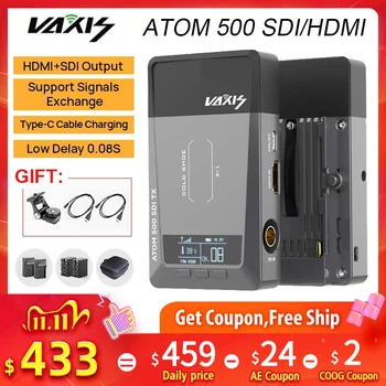 

Vaxis ATOM 500 SDI HDMI Transmission for Camera Ipad Wireless Image Video 1080P HD Transmitter Receiver VS Hollyland mars 400S