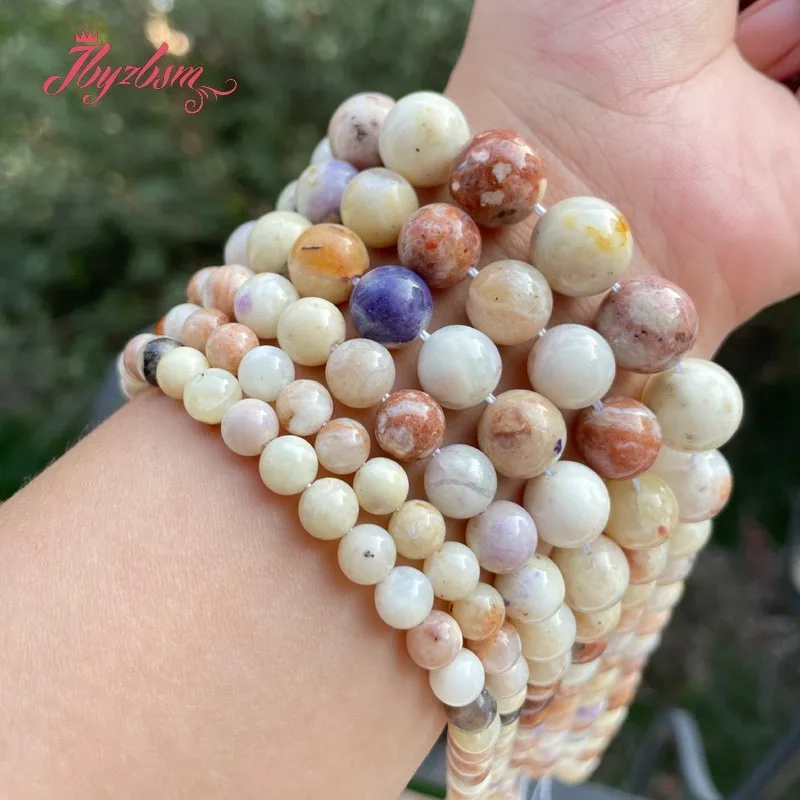 

Natural AA Opal Round Smooth Loose Stone Beads 6/8/10/12mm for DIY Accessories Necklace Bracelet Jewelry Making 7inch/15inch