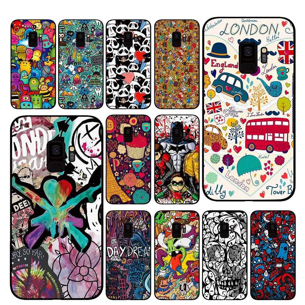 

Beauty Doodle Luxury Art Phone Case for Samsung Galaxy S10 S10E S8 Plus S6 S7 Edge S9 S10e Plus Note 8 9 Cover