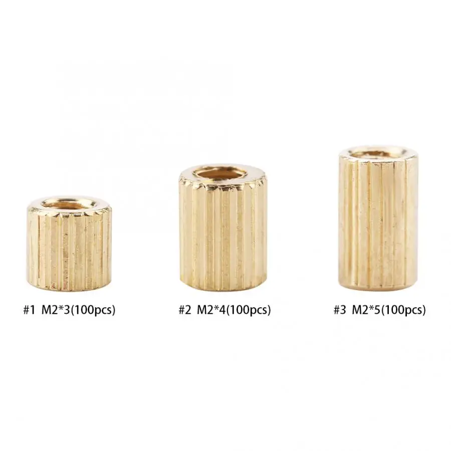 

100Pcs M2x3/M2x4/M2x5 Brass Female-Female Standoff Set for Computer Main Board
