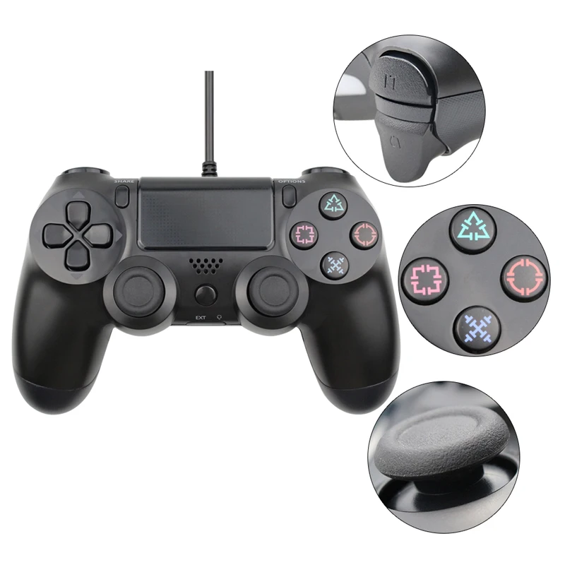 Usb проводной контроллер геймпад для sony Ps4/ps3 игровой джойстик контроллер для Playstation 4 консоль вибрации джойстика с кабелем