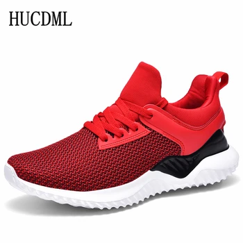 

HUCDML NEW Stitching Comfort Fabric Men's Casual Shoes Light and Soft Sneaker Lace Up Loafers Spring/Autumn Support Dropshipping