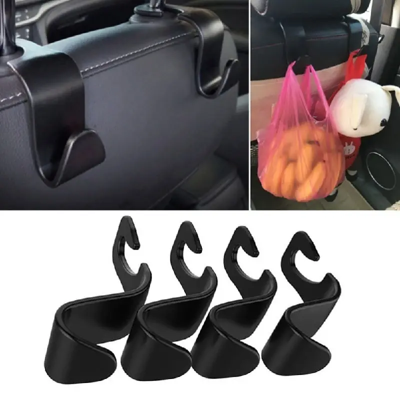 Car Seat Back Hooks Vehicle Hidden Headrest Hanger For Handbag Shopping Bag Coat Storage Hanger Car Accessories Hook Organizer B