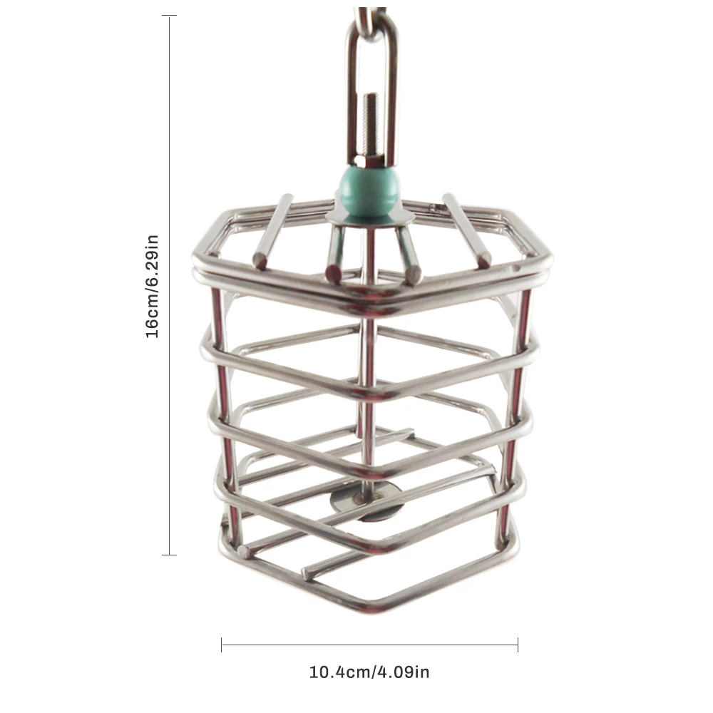 Bird Stainless Steel Hanging Cages Pet Parrot Cage Foraging Blocks Toy Parrots Hunt Entertainment Toys Birds Parrots Supplies