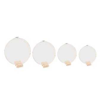 

4 Pcs the Ferris Wheel Shaped Thin Lace Suspension Earrings Storage Organizer Jewelry Display Stand Rack Box