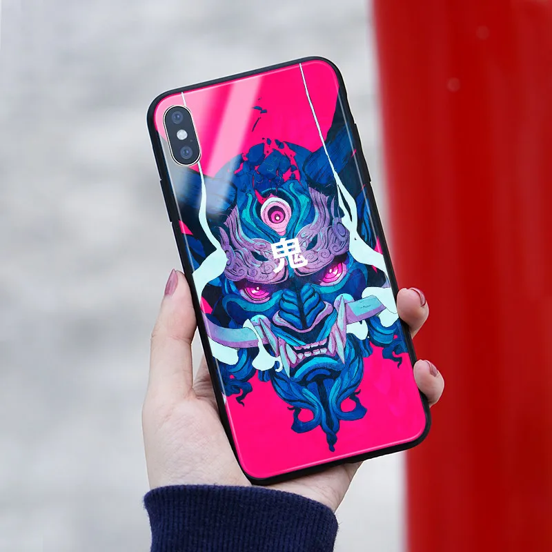 Чехол для телефона Hannya Oni с японской маской роскошный мягкий силиконовый