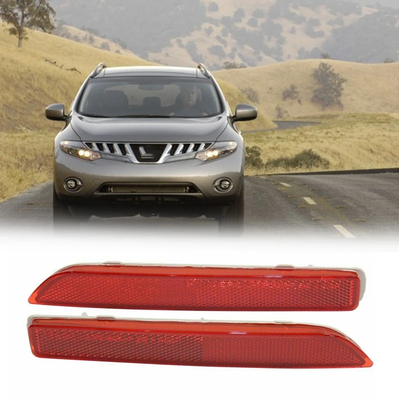 Car Rear Bumper LED Reflector Brake Light Replacement Fits for Nissan Murano 2015-2017 26565-8990B 26560-08990B | Автомобили и