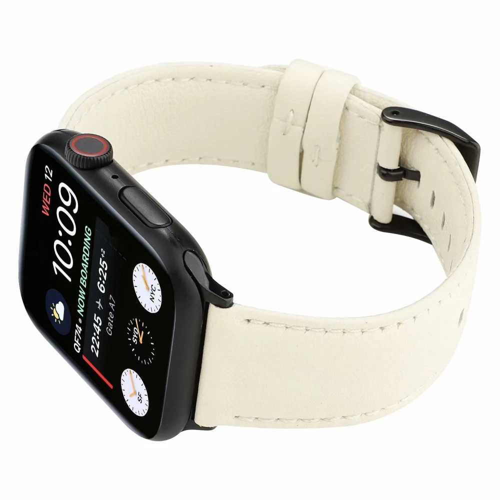 Ремешок для часов Apple Watch Series 5 4 3 ремешок для Iwatch 38 мм 42 мм кожаный браслет аксессуары для Apple Watch Band 44 мм 40 мм