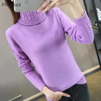 

Winter Clothes Women Sweater Turtleneck Harajuku Womens Sweaters and Pullovers Korean Top All Match Casual Comfortable