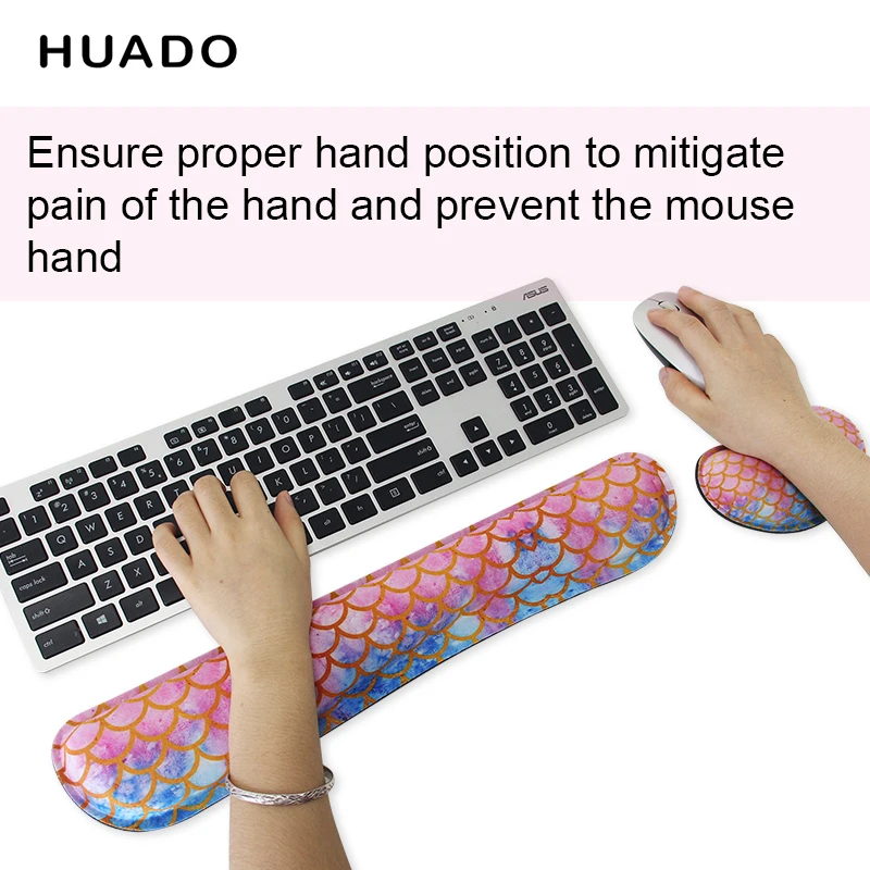 Mouse Pad Gaming Mousepad Wrist Pad Galaxy Ergonomic Keyboard Wrist Rest Desk Healthy Momery Foam Mouse Pad Support Cushion for Gaming Office Accessories