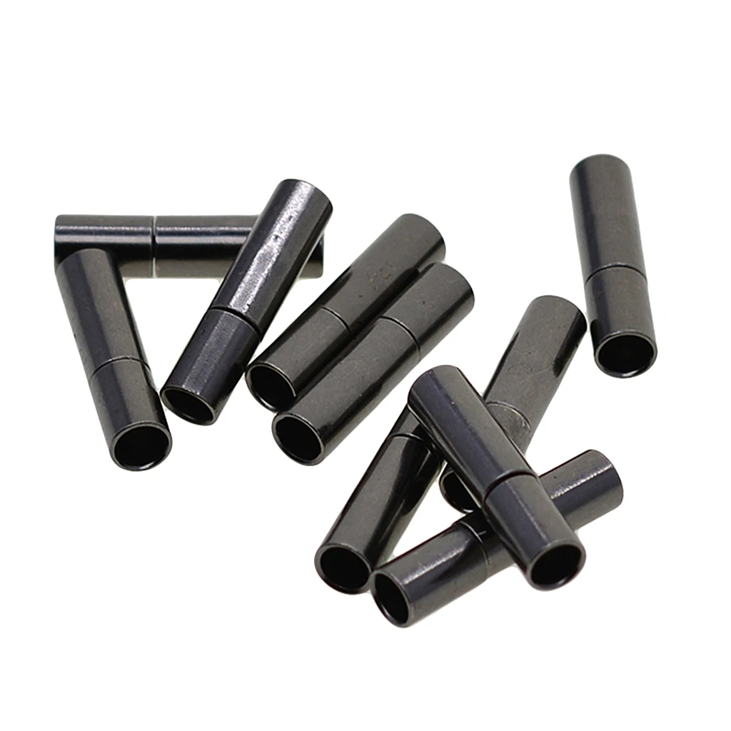 

10 Pieces Leather Cord Kumihimo Bayonet Push Tube Clasps Bracelet End Clasp Jewelry Making Finding 3mm