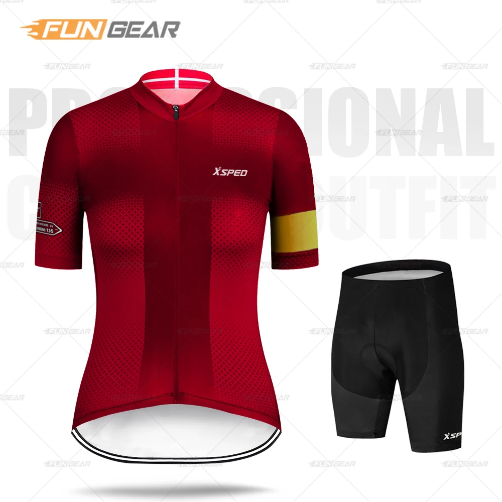 Normal Cycling Set Pro Team, комплект из Джерси с коротким рукавом, женская одежда для велоспорта, летний костюм для горного велосипеда, одежда для гонок, дышащая сетчатая панель по бокам - Цвет: Normal Cycling Set