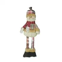 Новогодние куклы большого размера выдвижной Санта-Клаус снеговик лося игрушки рождественские фигурки Рождественский подарок для ребенка красный орнамент с рождественской елкой - Цвет: 6