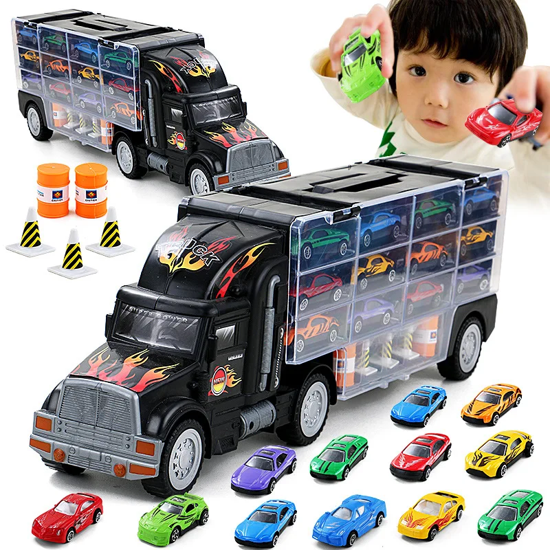 

Children Container Toy Model Alloy Car Race Car Set Storage Container Model Boy Educational