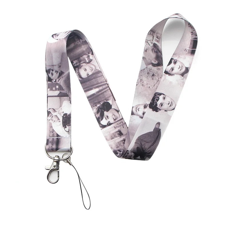 PC203 Одри Хепберн брелок Lanyards держатель удостоверения личности ID карта Пропуск Тренажерный зал мобильный телефон USB значок ключ держатель