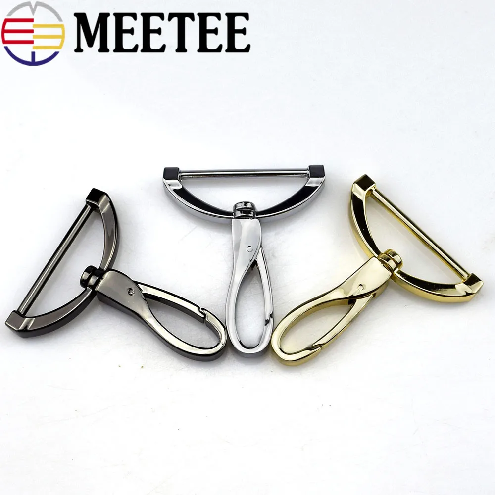 Meetee 4 шт. ID38mm багажные металлические сумки застежка тесьма крюк сумка ремень пряжки с зажимом DIY собаки пряжки Аппаратные аксессуары H5-1