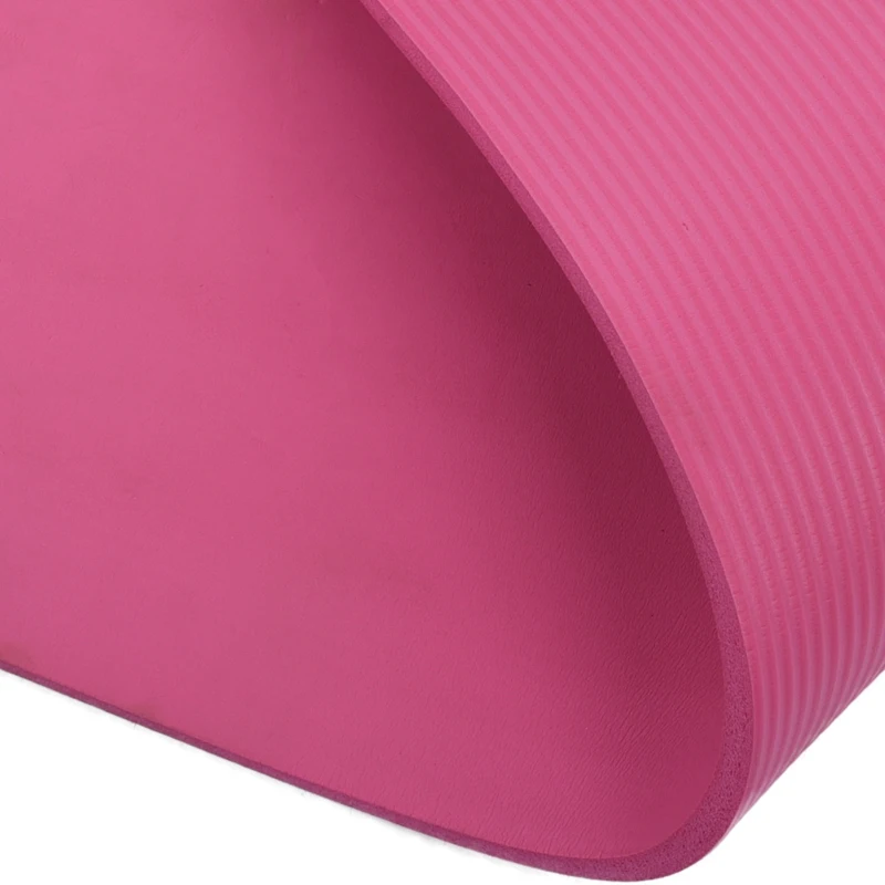 Yoga Mat 15mm Thick Exercise Fitness Physio Pilates Workout Mat Non Slip Colour:Purple